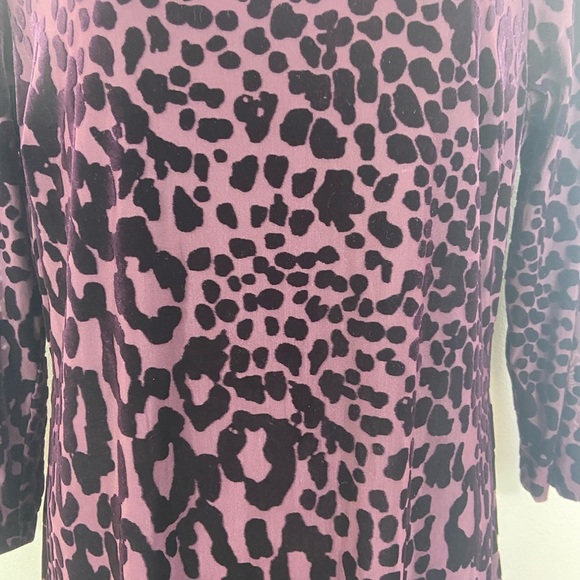 Cache Leopard Velvet Burnout Bodycon Sheath Dress Sz 6 Witchy Whimsigoth - Picture 9 of 11